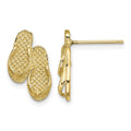 14K Double Flip-Flop Post Earrings