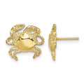 14K 2-D / Polished Crab Post Earrings