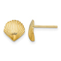 14K Scallop Shell Post Earrings