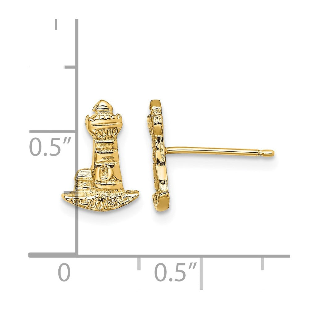 14K Lighthouse Post Earrings