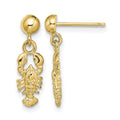14K Lobster Post Dangle Earrings