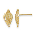 14K Mini Conch Shell Post Earrings