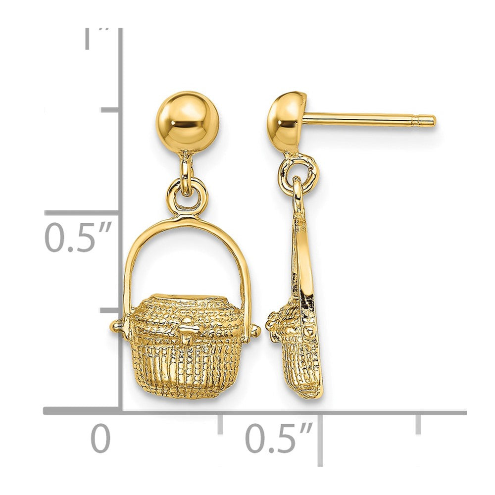 14K Nantucket Basket Earrings