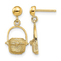 14K Nantucket Basket Earrings