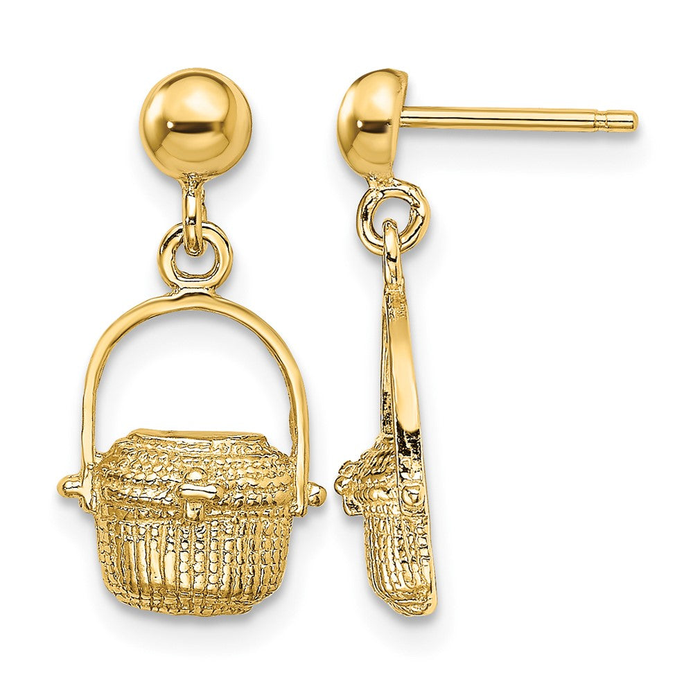 14K Nantucket Basket Earrings