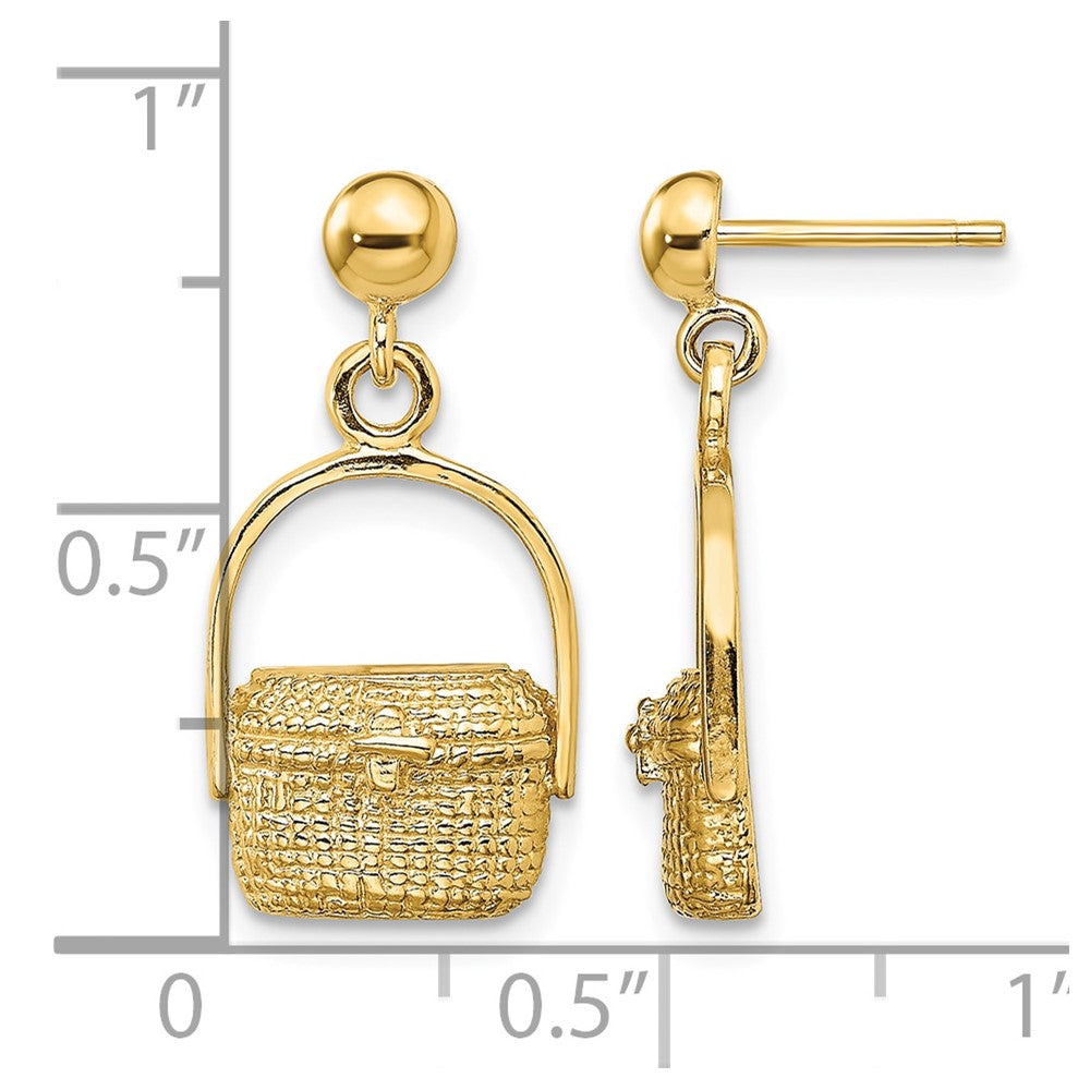 14K Nantucket Basket Earrings