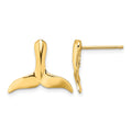 14K 2-D Whale Tail Post Earrings