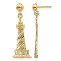 14K Cape Hatteras Lighthouse Earrings