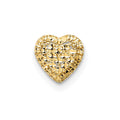 Single 14k Polished Diamond-cut Heart Post Earring