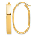14k Polished Oval Hoop Earrings