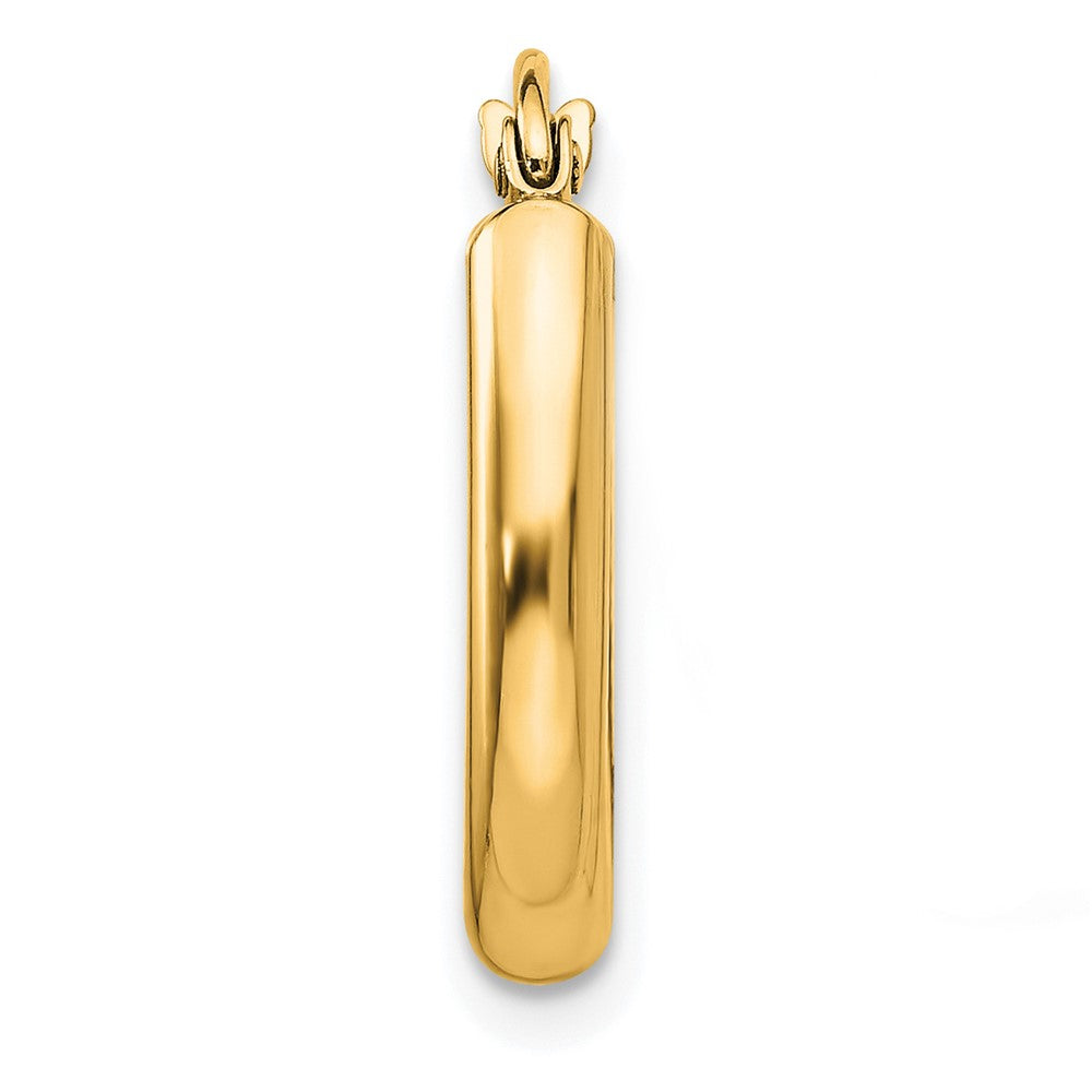 Single 14k Polished 2.75mm Oval Tube Hoop Earring