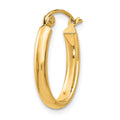 Single 14k Polished 2.75mm Oval Tube Hoop Earring