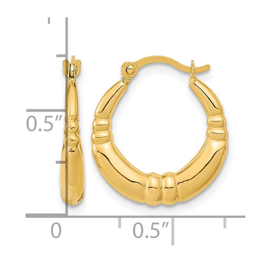 14K Polished Hoop Earrings