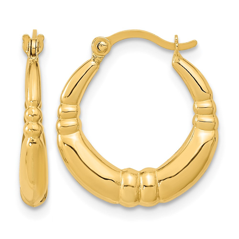14K Polished Hoop Earrings