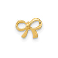 Single 14k Gold Polished Bow Post Earring