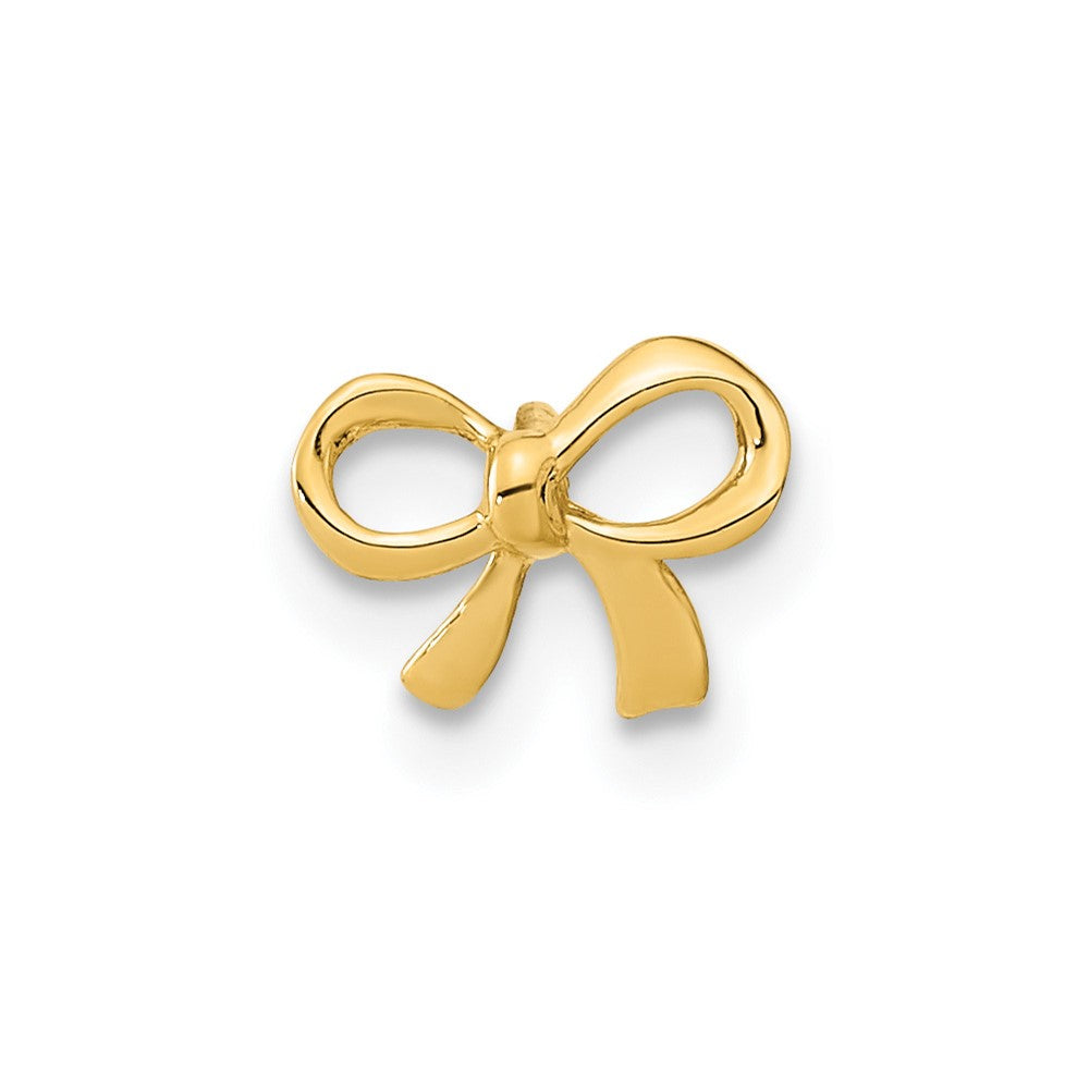 Single 14k Gold Polished Bow Post Earring