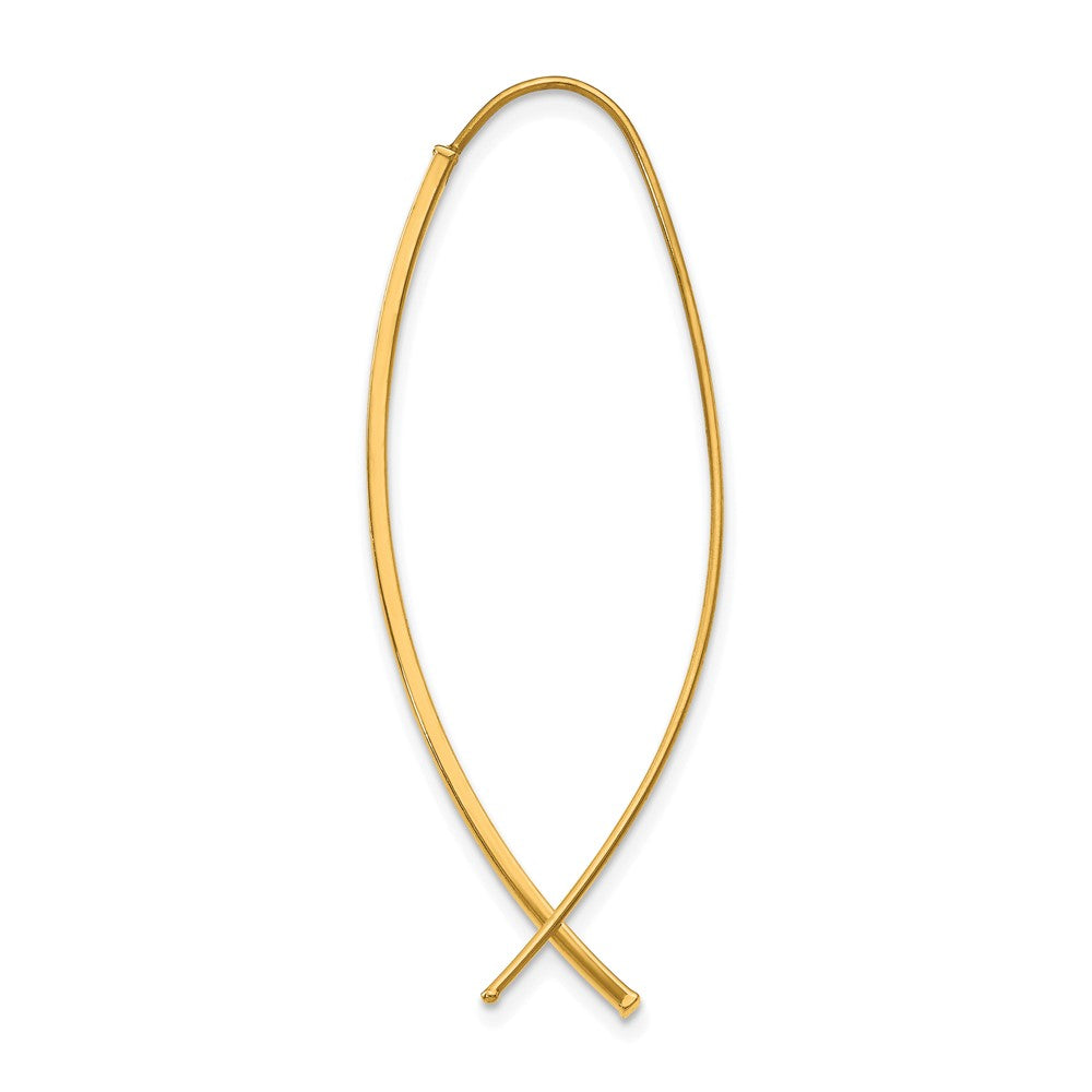 Single 14k 1.75mm Square Tube Wire Threader Earring