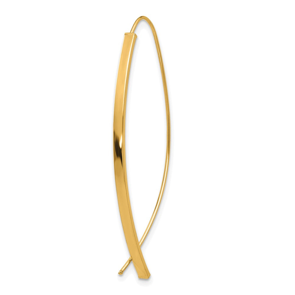 Single 14k 1.75mm Square Tube Wire Threader Earring