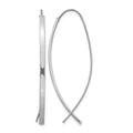 14k 1.75mm Square Tube White Gold Wire Threader Earrings