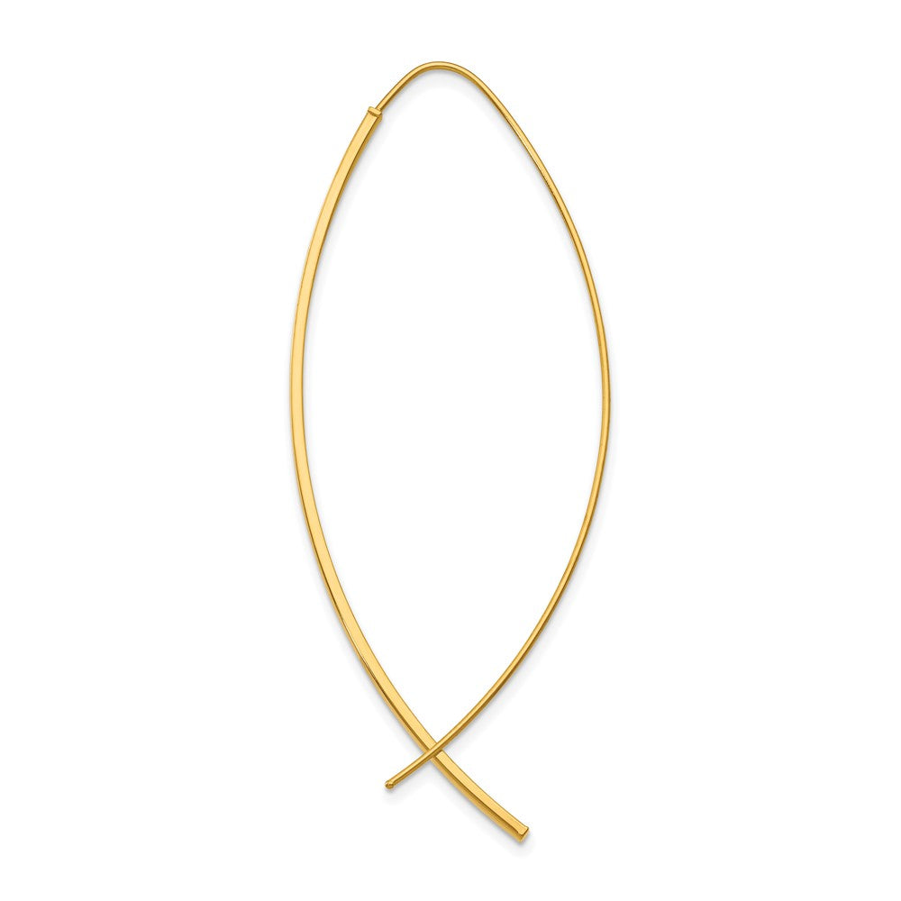 Single 14k 1.75mm Square Tube Wire Threader Earring