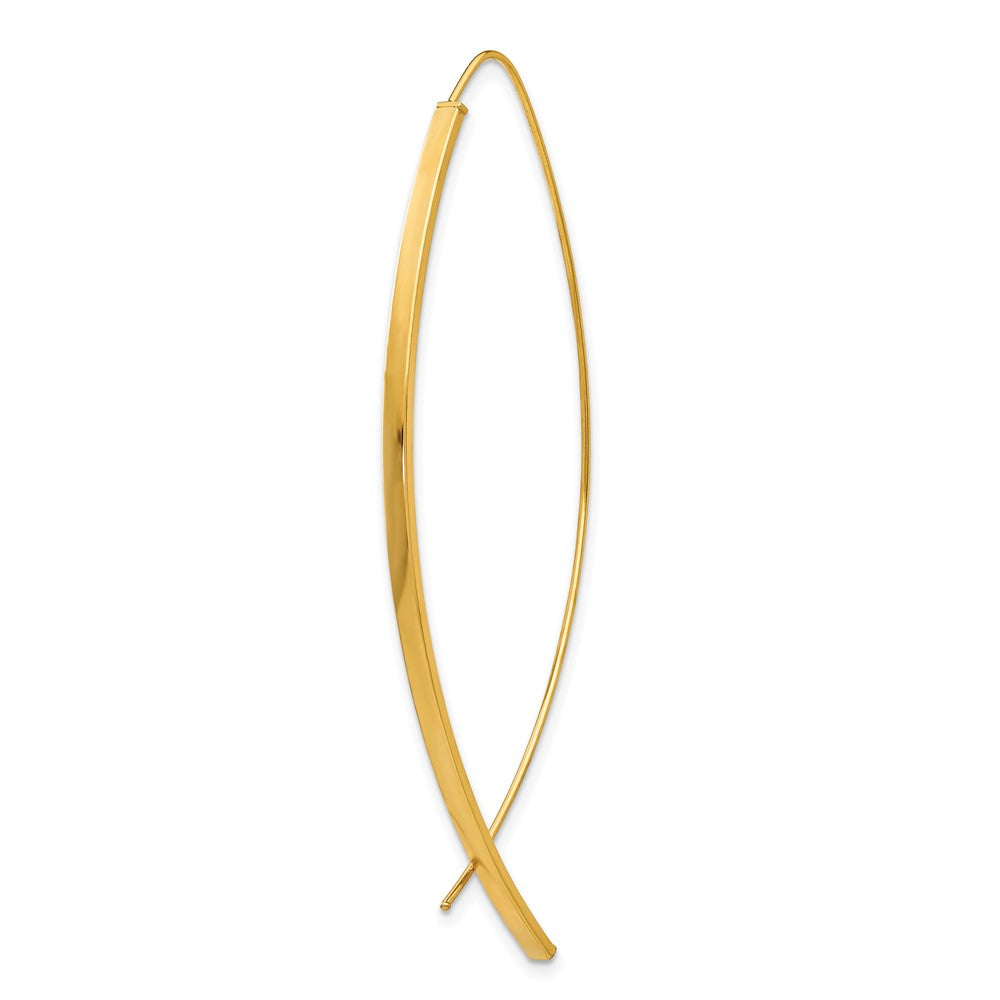 Single 14k 1.75mm Square Tube Wire Threader Earring