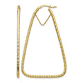 14k Polished & Diamond-cut Double Triangle Hoop Earrings