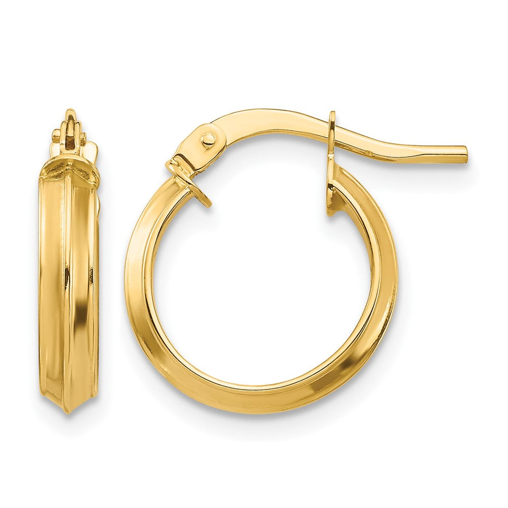 14k Polished Small 3mm Hoop Earrings
