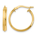 14k Polished Medium 3mm Hoop Earrings