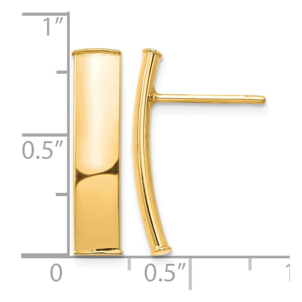 14k Polished 5mm Post Earrings