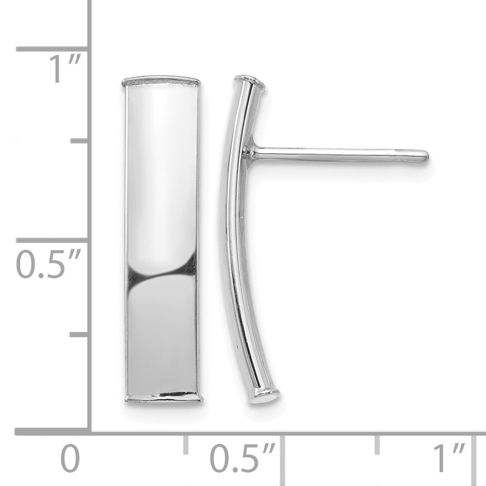 14k White Gold Polished 5mm Post Earrings