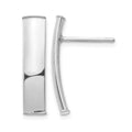 14k White Gold Polished 5mm Post Earrings