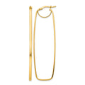 14k Polished 2mm Rectangle Hoop Earrings
