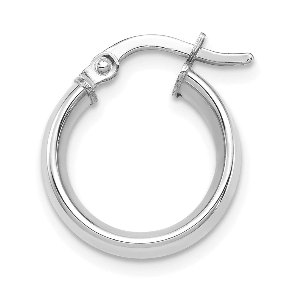 Single 14k White Gold High Polished 5mm Hoop Earring