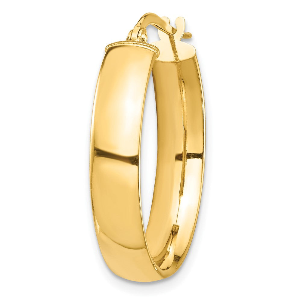 Single 14k High Polished 5mm Hoop Earring