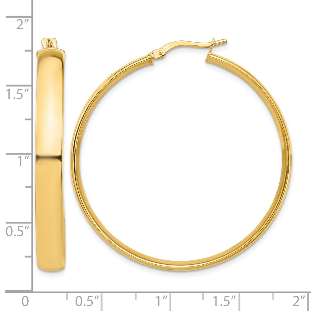 14k High Polished 5mm Hoop Earrings