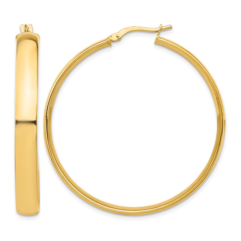 14k High Polished 5mm Hoop Earrings