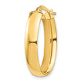 Single 14k High Polished 5mm Oval Hoop Earring