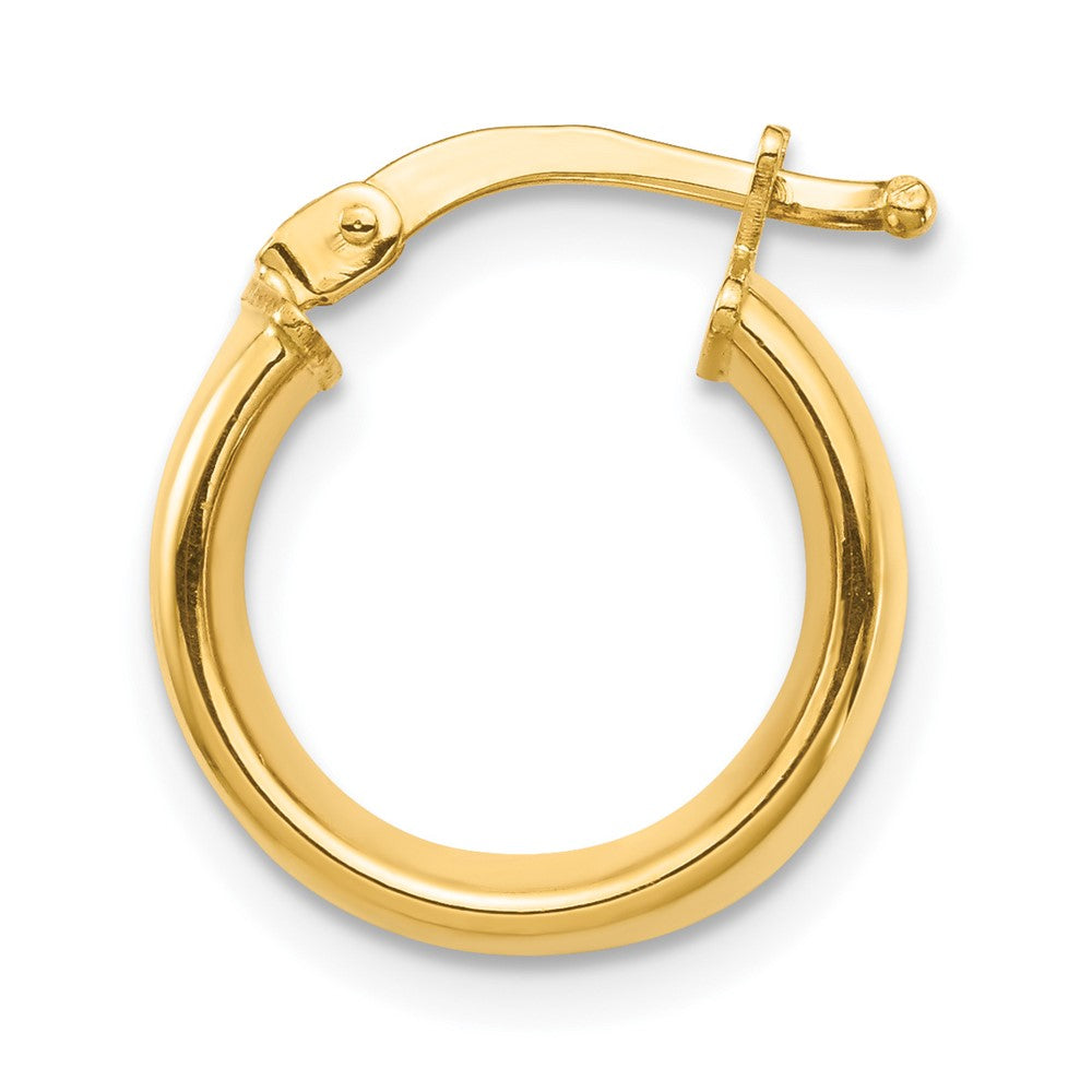 Single 14k High Polished 7mm Hoop Earring