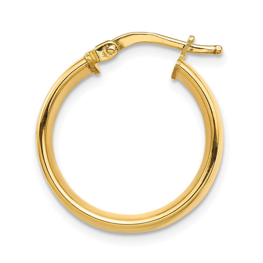 Single 14k High Polished 7mm Hoop Earring