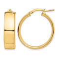 14k High Polished 7mm Hoop Earrings