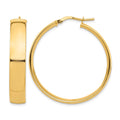 14k High Polished 7mm Hoop Earrings