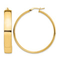 14k High Polished 7mm Hoop Earrings