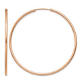 14k Rose Gold 1.50mm Polished Endless Tube Hoop Earrings