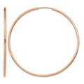 14k Rose Gold 1.50mm Polished Endless Tube Hoop Earrings