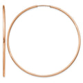 14k Rose Gold 1.50mm Polished Endless Tube Hoop Earrings