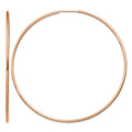 14k Rose Gold 1.50mm Polished Endless Tube Hoop Earrings