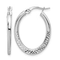 14K White Gold Hoop Earrings