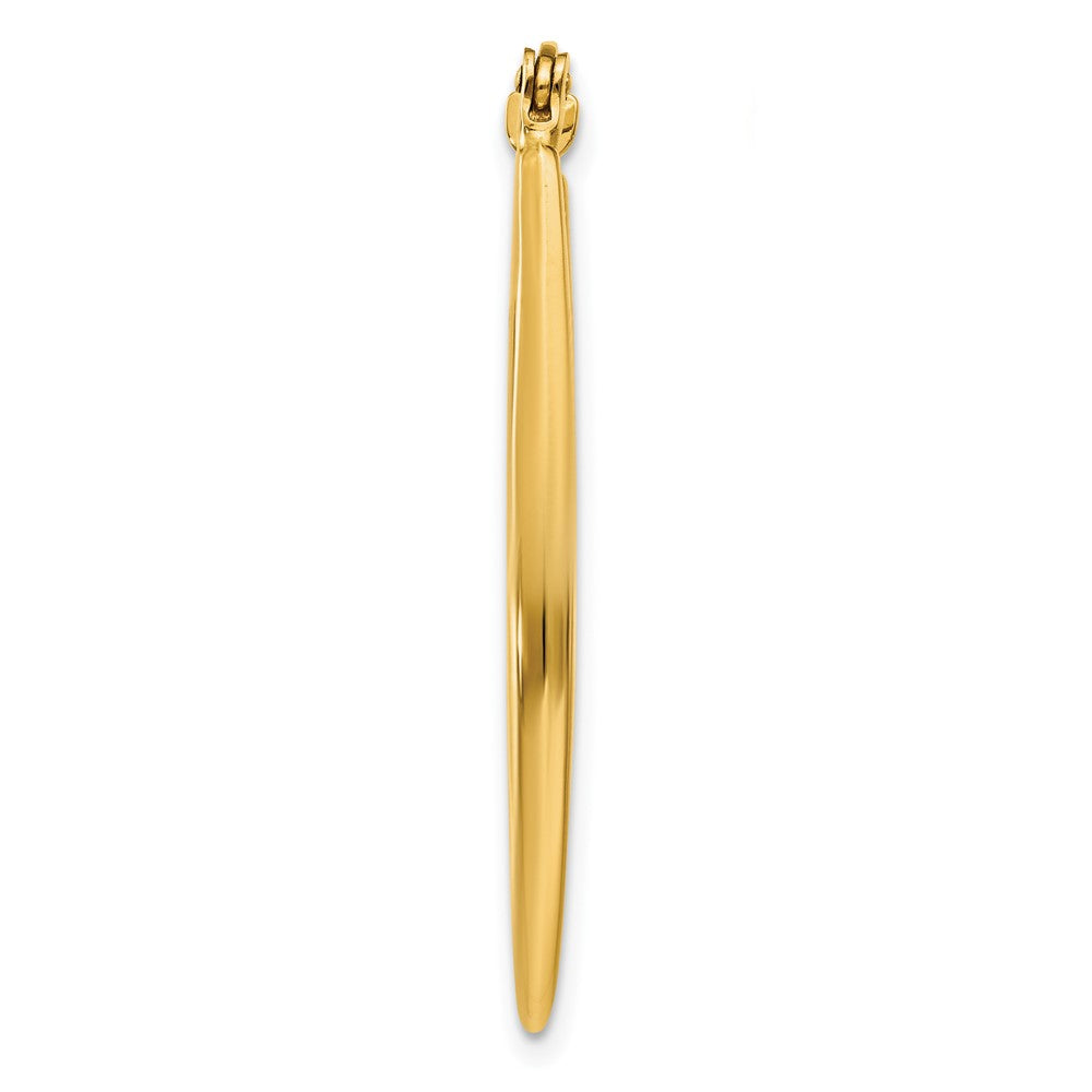 Single 14k Polished 2.25mm Rectangle Hoop Earring