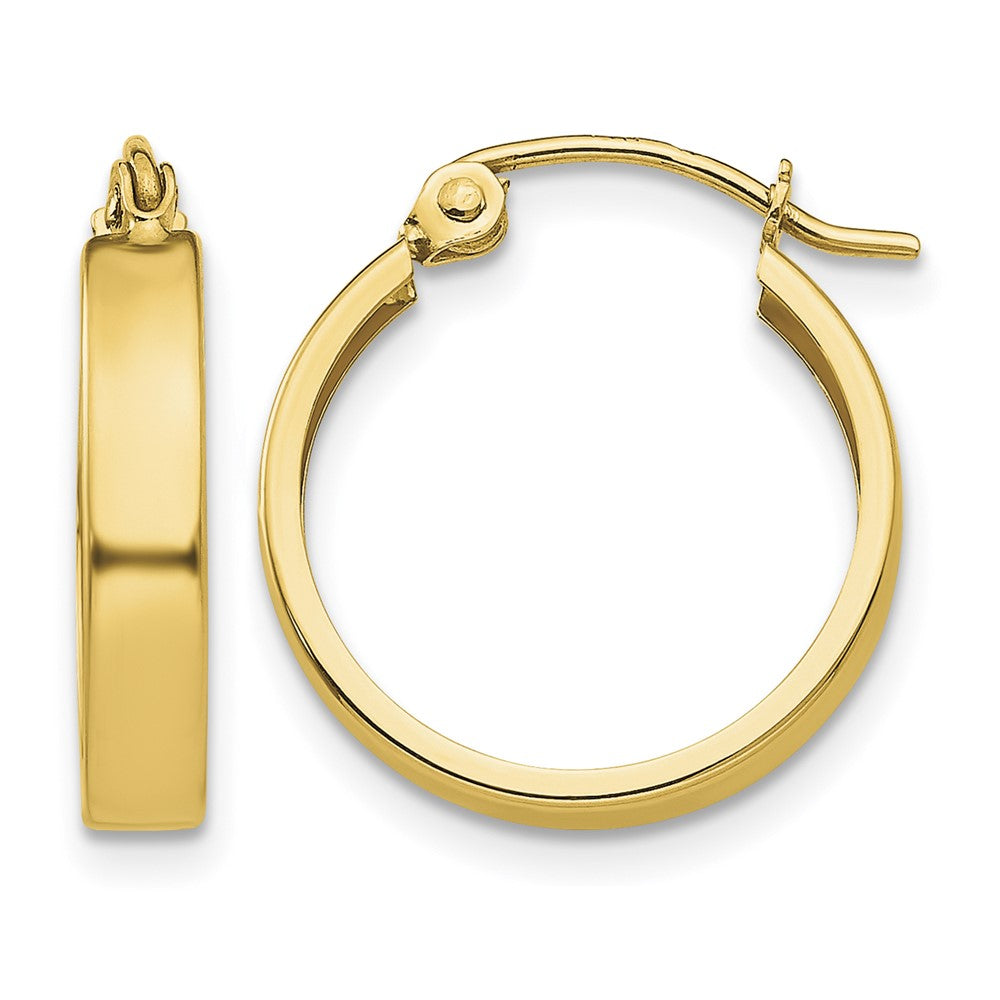 14k Polished 3mm Hoop Earrings