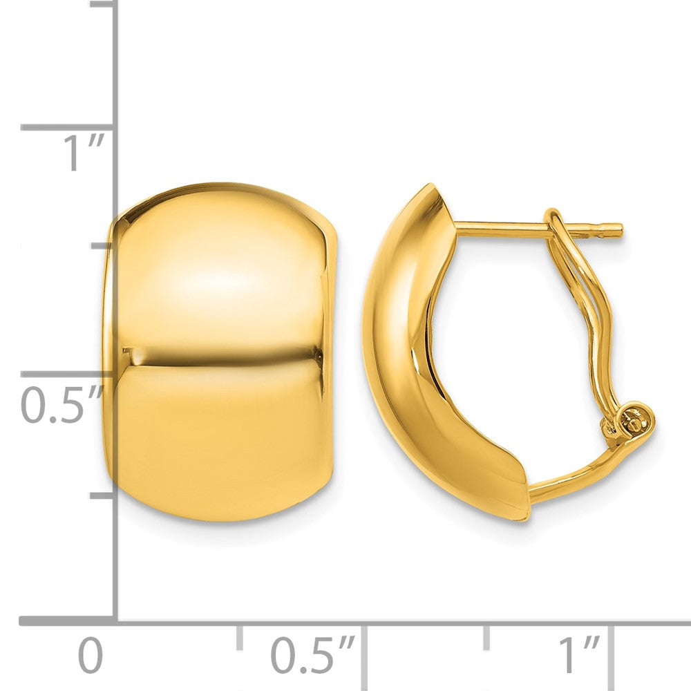14K Polished Omega Back Earrings